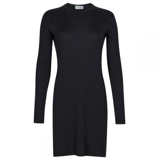 JSY Women LIBBY Merino Wool Rib Dress Black