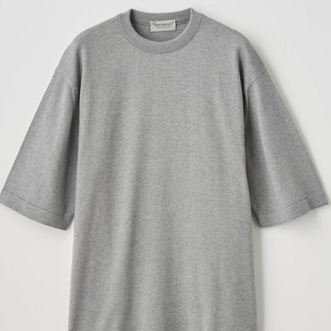 JSY TINDALL Men Sea Island Cotton T-Shirt CN SS Silver